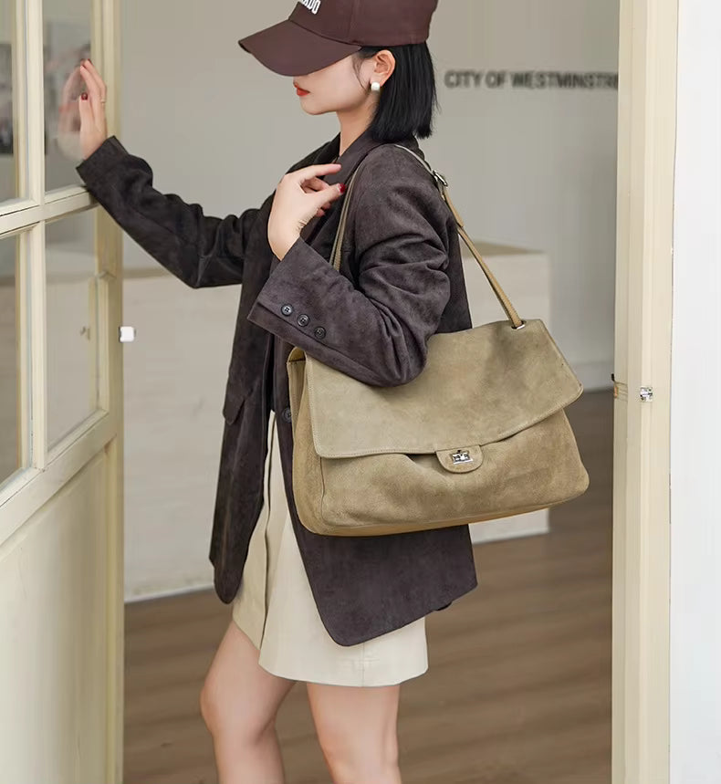 Denise Matte Suede Crossbody Tote