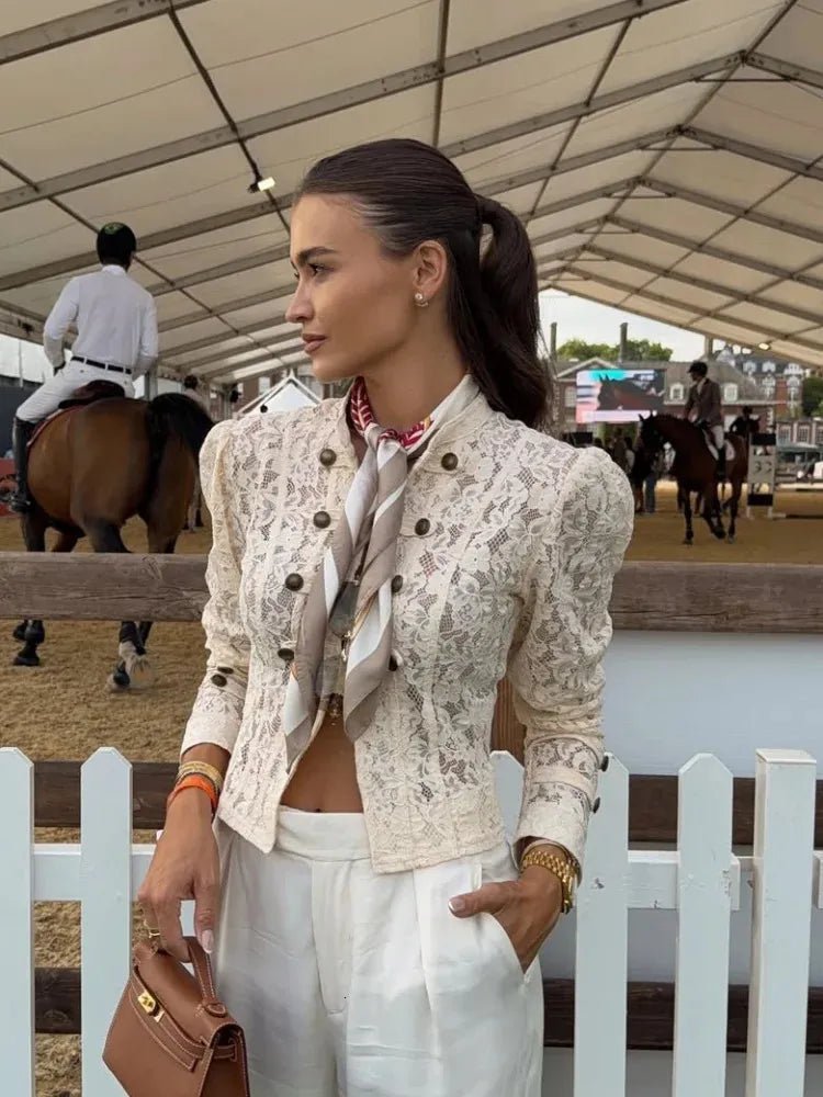 Esther Sheer Lace Patchwork Jacket