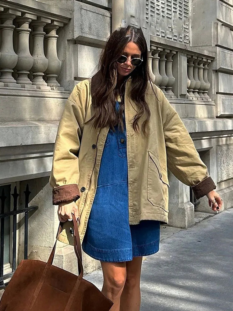 Fiona Vintage Utility Canvas Jacke