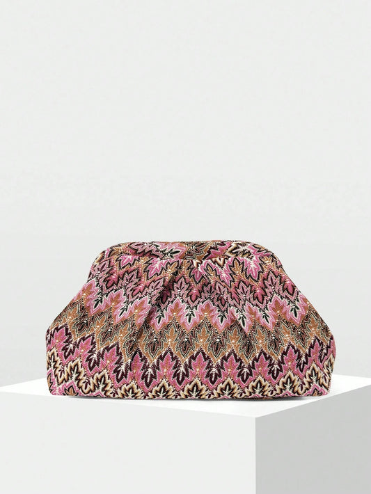 Sophia Jacquard Falten-Clutch