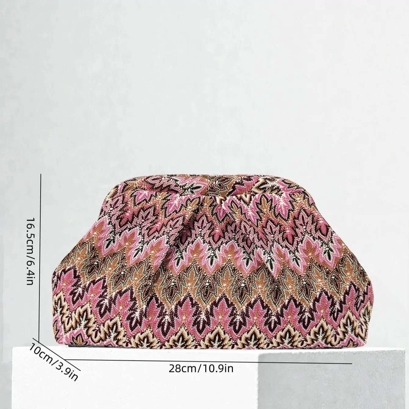 Sophia Jacquard Falten-Clutch