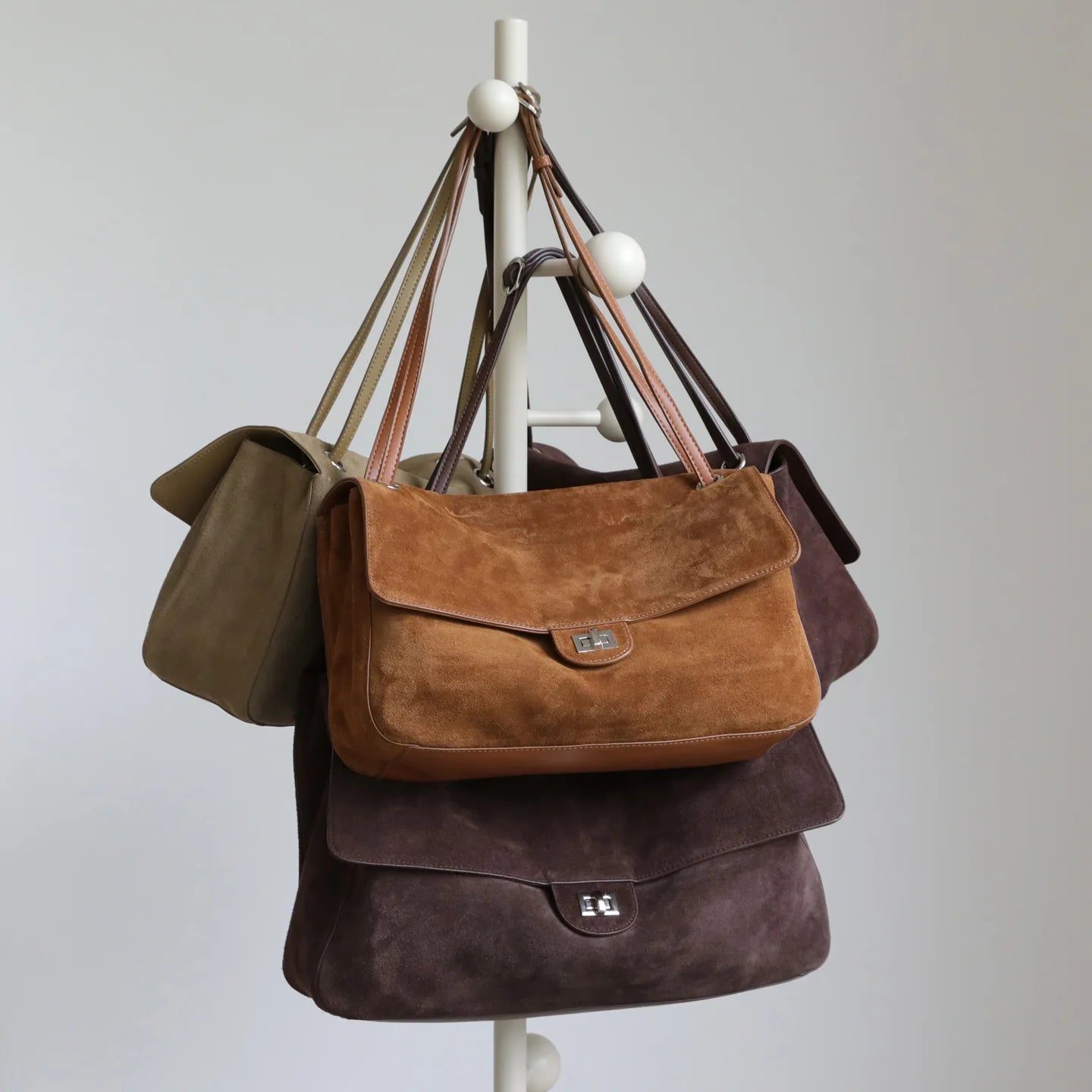 Lena Frosted Cowhide Retro Tote Bag