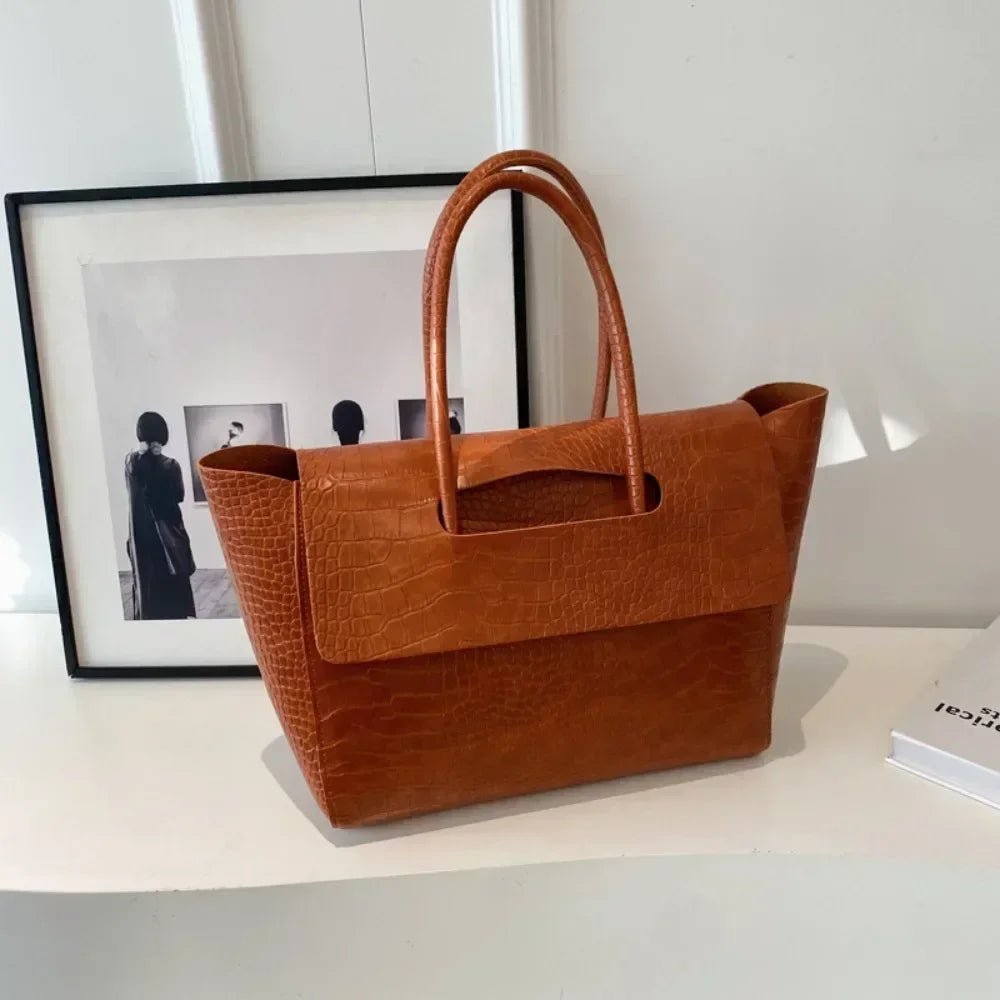 Amelia Embossed Leather Tote
