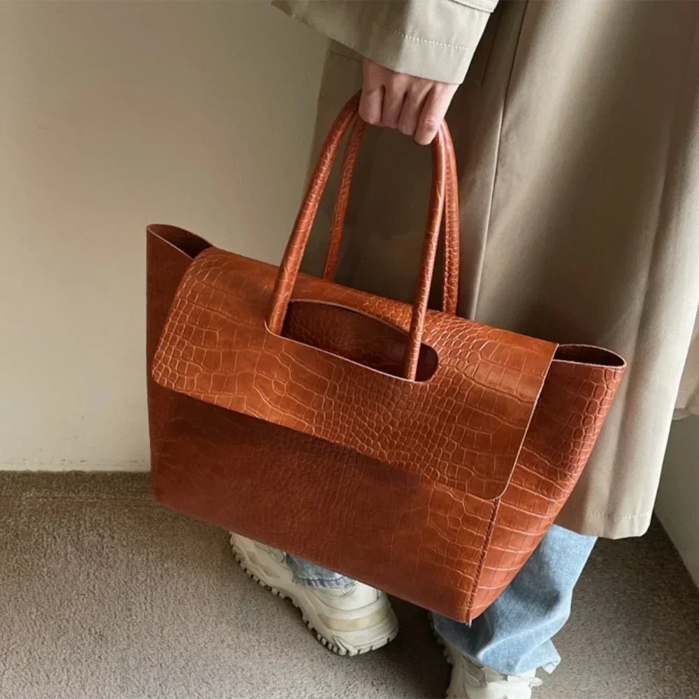 Amelia Embossed Leather Tote