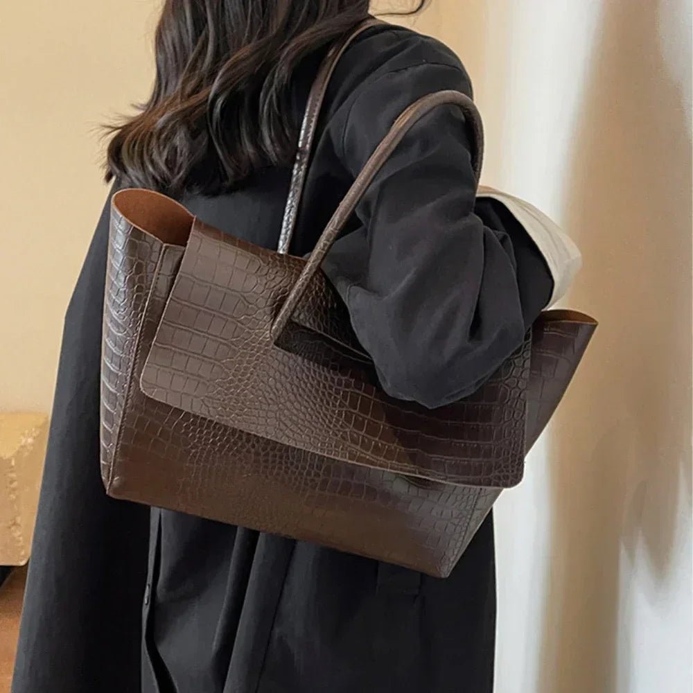 Amelia Embossed Leather Tote