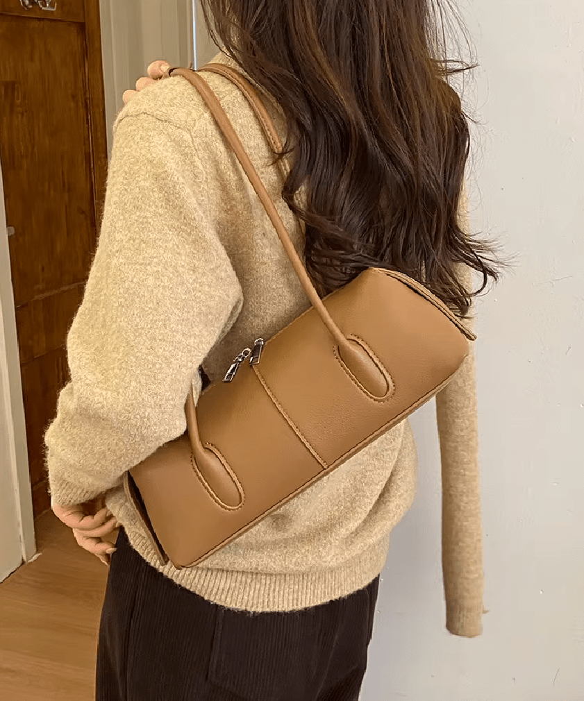 Hannah Cylindrical Leather Shoulder Bag