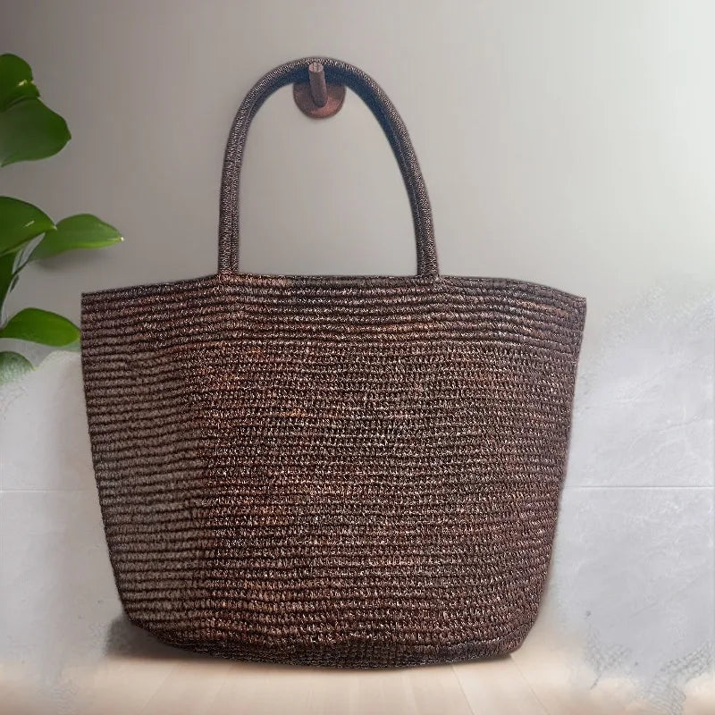 Vivienne handgewebte Rattan-Tasche