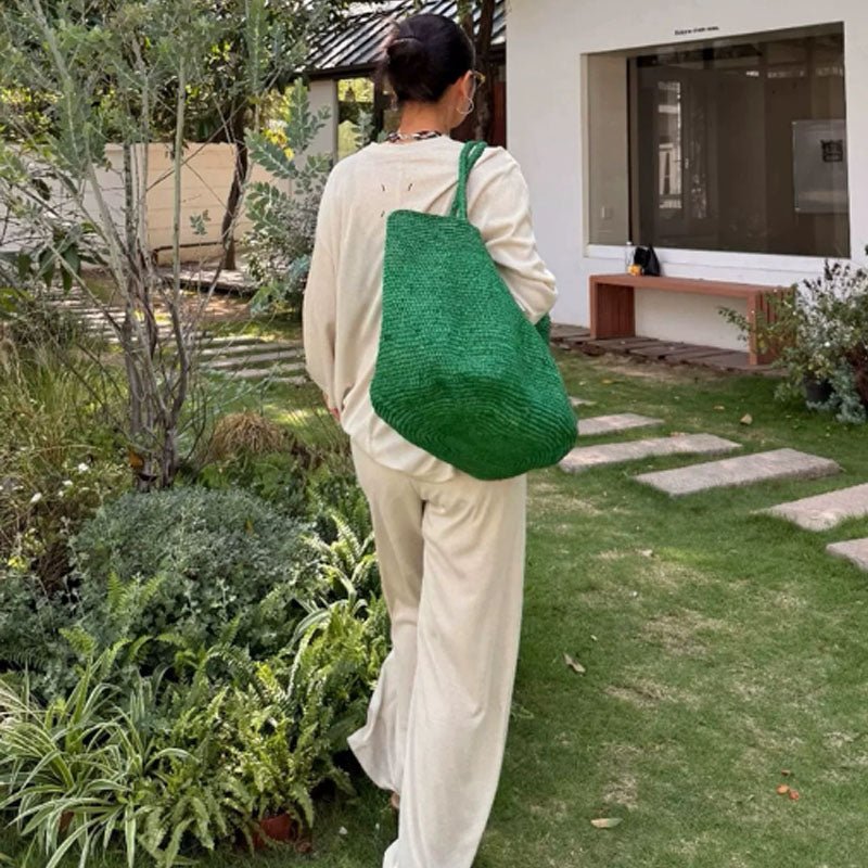 Vivienne handgewebte Rattan-Tasche