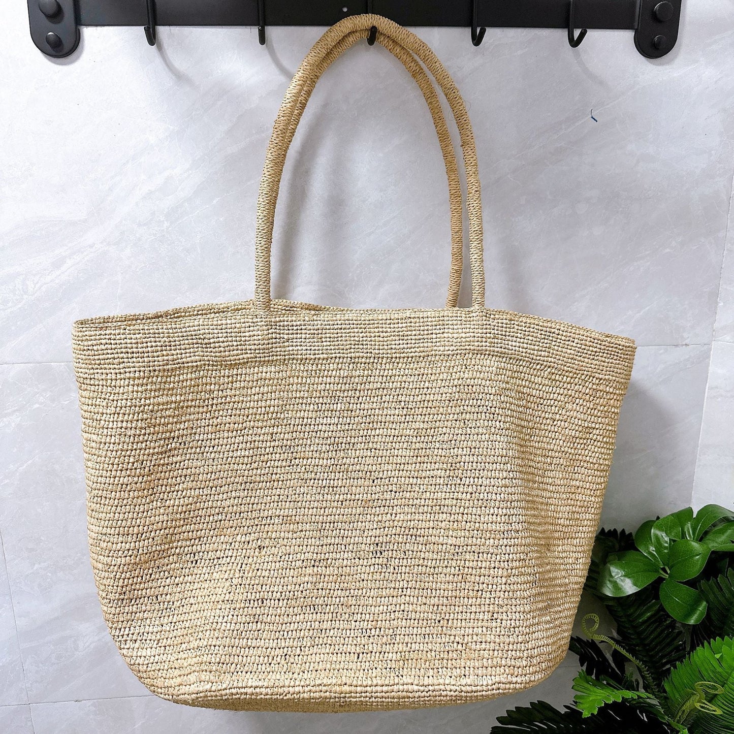 Vivienne handgewebte Rattan-Tasche