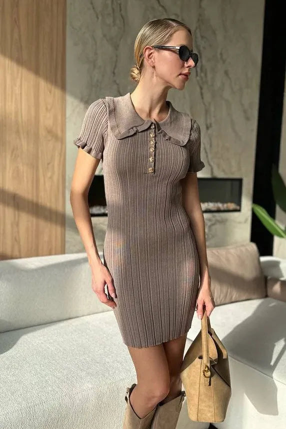 Beatrice Strickkleid mit Zopfmuster