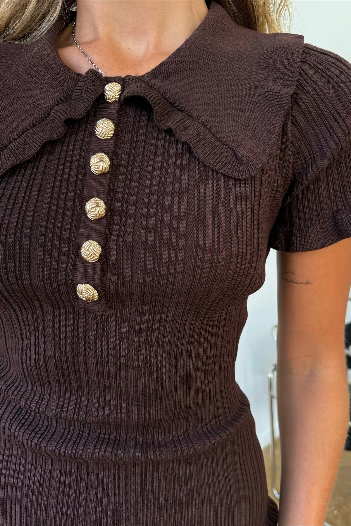 Beatrice Strickkleid mit Zopfmuster