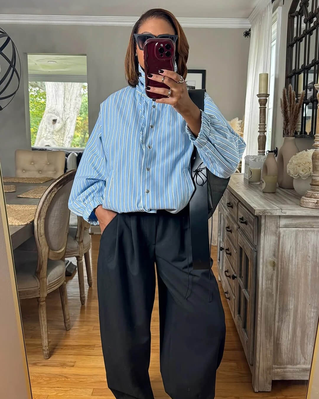 Lucy Gestreiftes High-Neck-Shirt