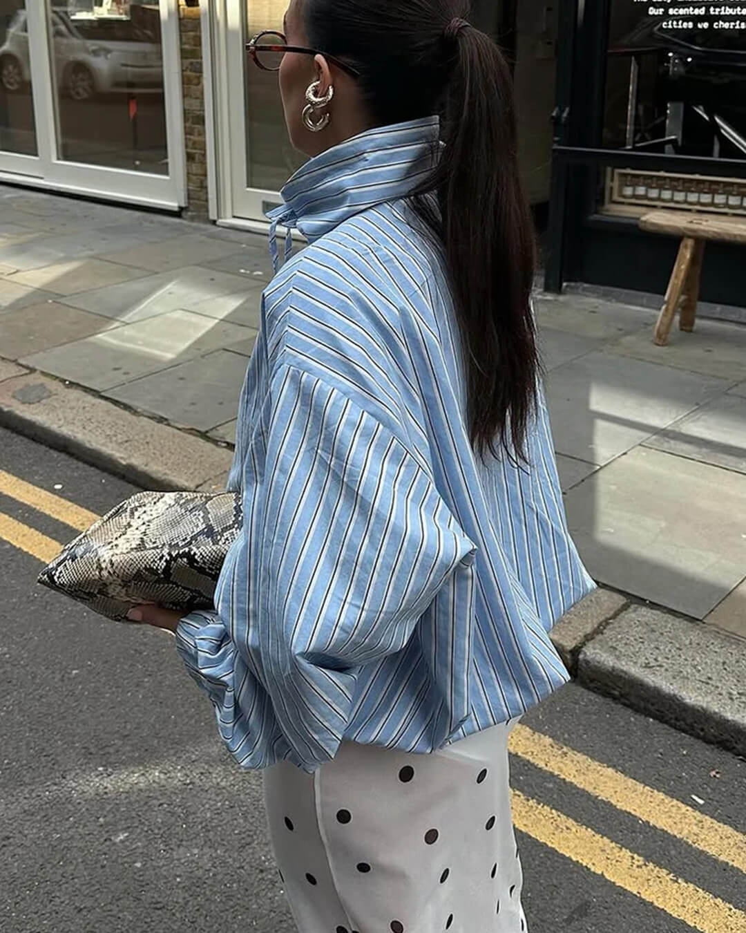 Lucy Gestreiftes High-Neck-Shirt