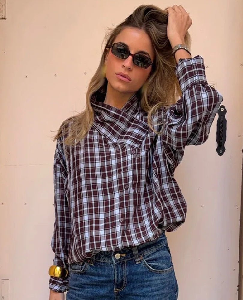 Monica Karo-Popeline-Wickelbluse