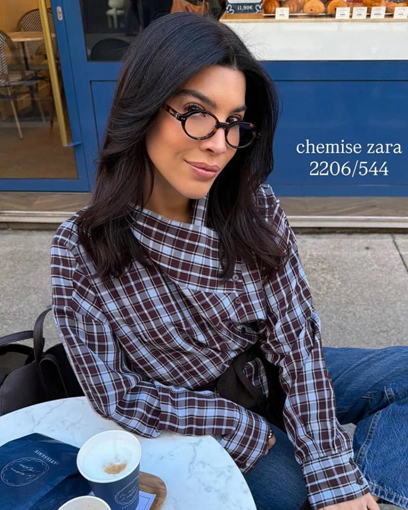 Monica Karo-Popeline-Wickelbluse