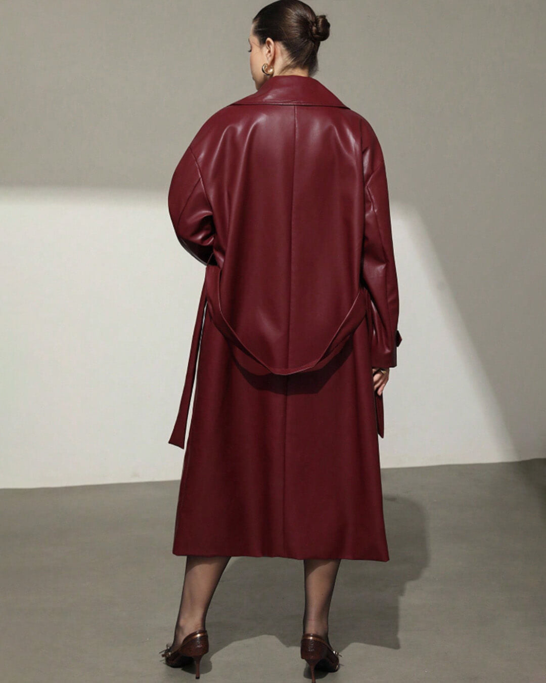 Connie Maxi-Trenchcoat aus Kunstleder