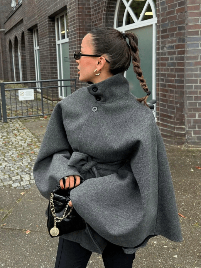 Daniela Cape-Jacke mit Gürtel