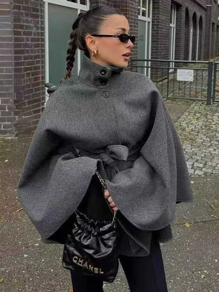 Daniela Cape-Jacke mit Gürtel