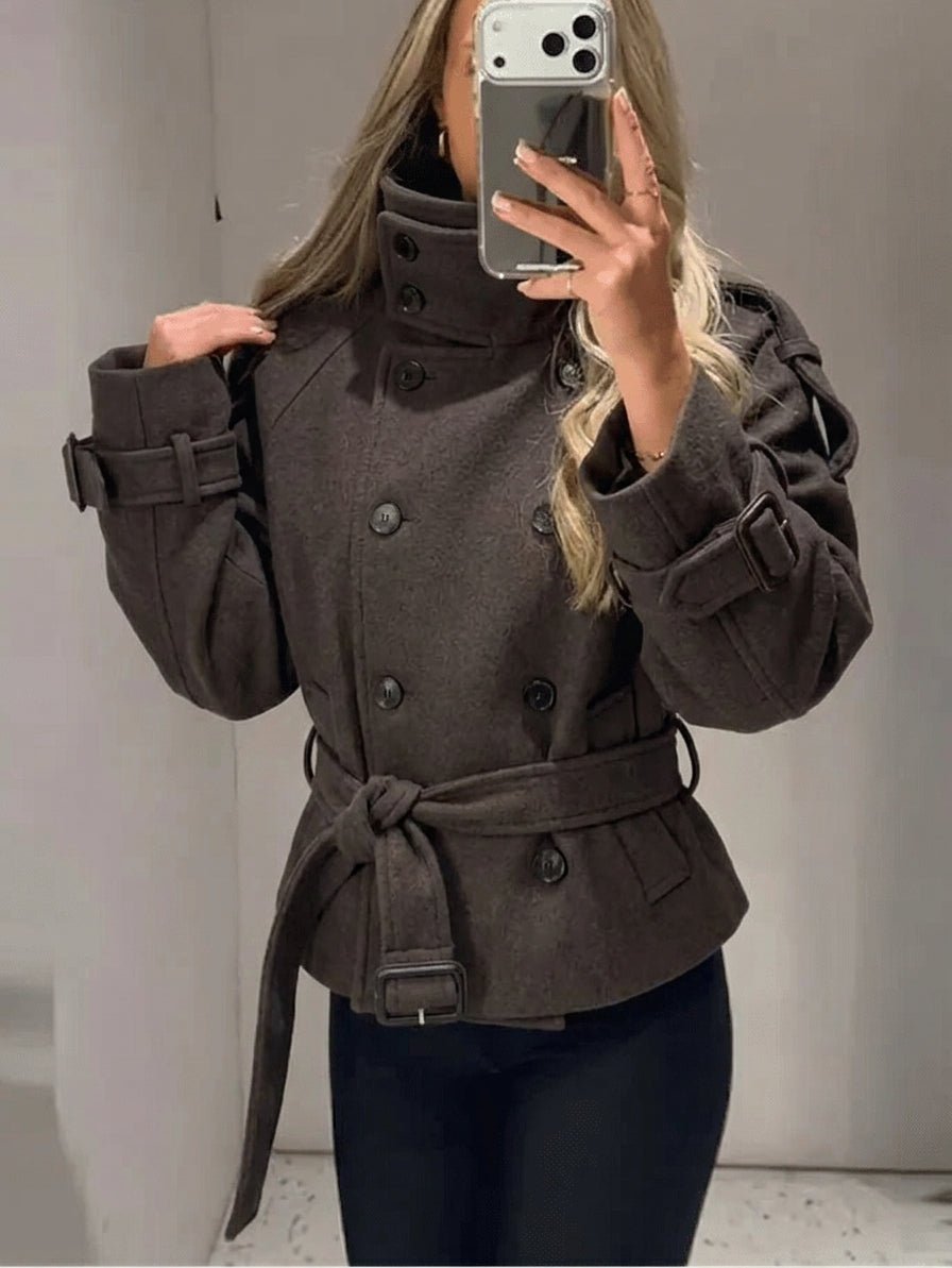 Anne Doppelreihiger Mantel mit Gürtel