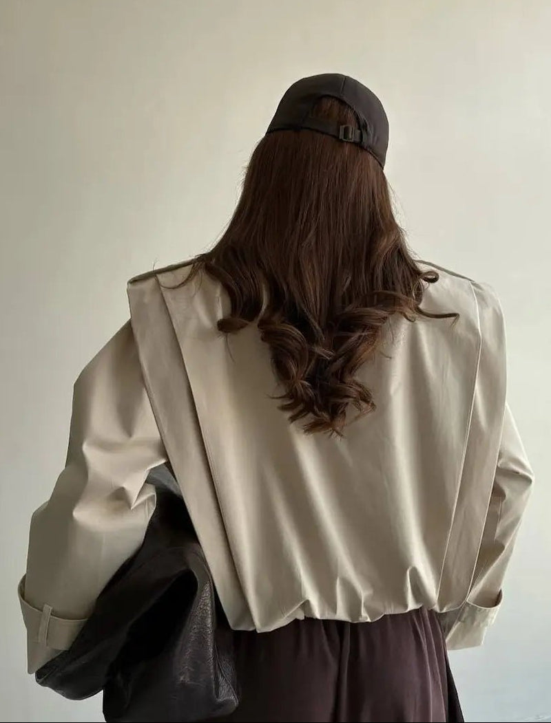 Gloria Plissee-Trenchcoat