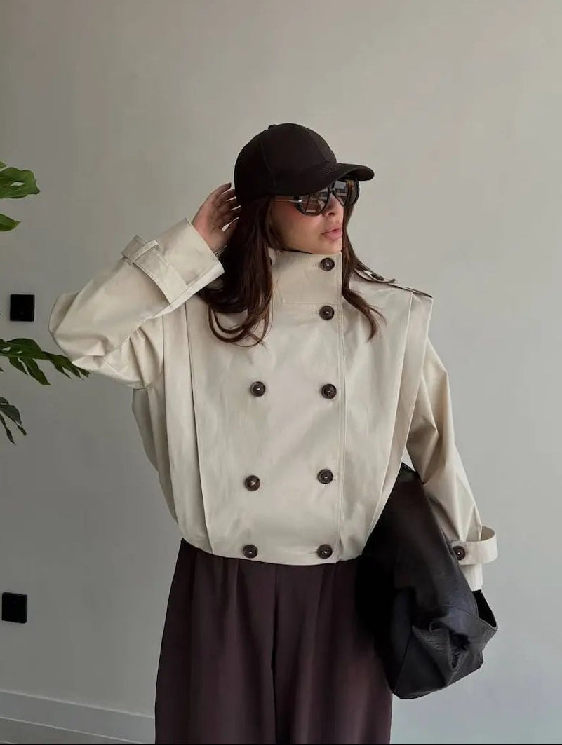 Gloria Plissee-Trenchcoat