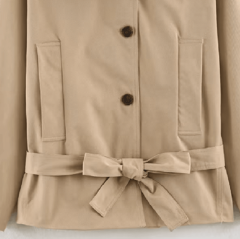 Helena Asymmetrischer Trenchcoat mit Gürtel