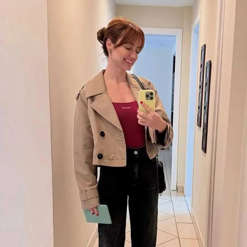 Carla Kurzer Doppelreihiger Trenchcoat
