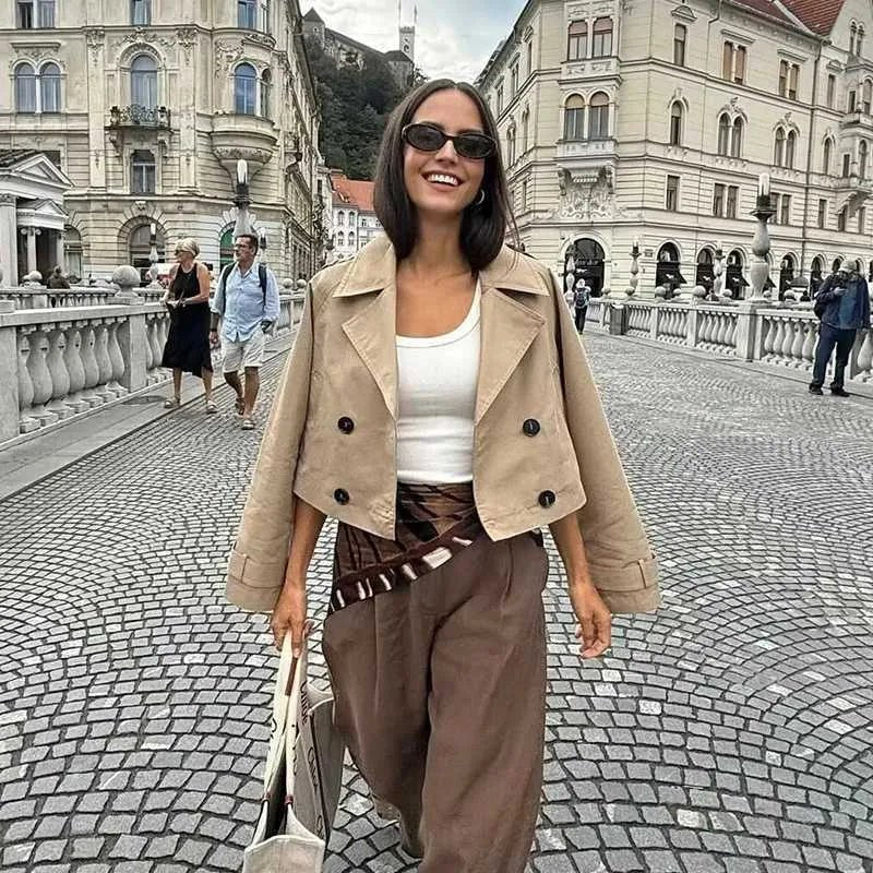 Carla Kurzer Doppelreihiger Trenchcoat