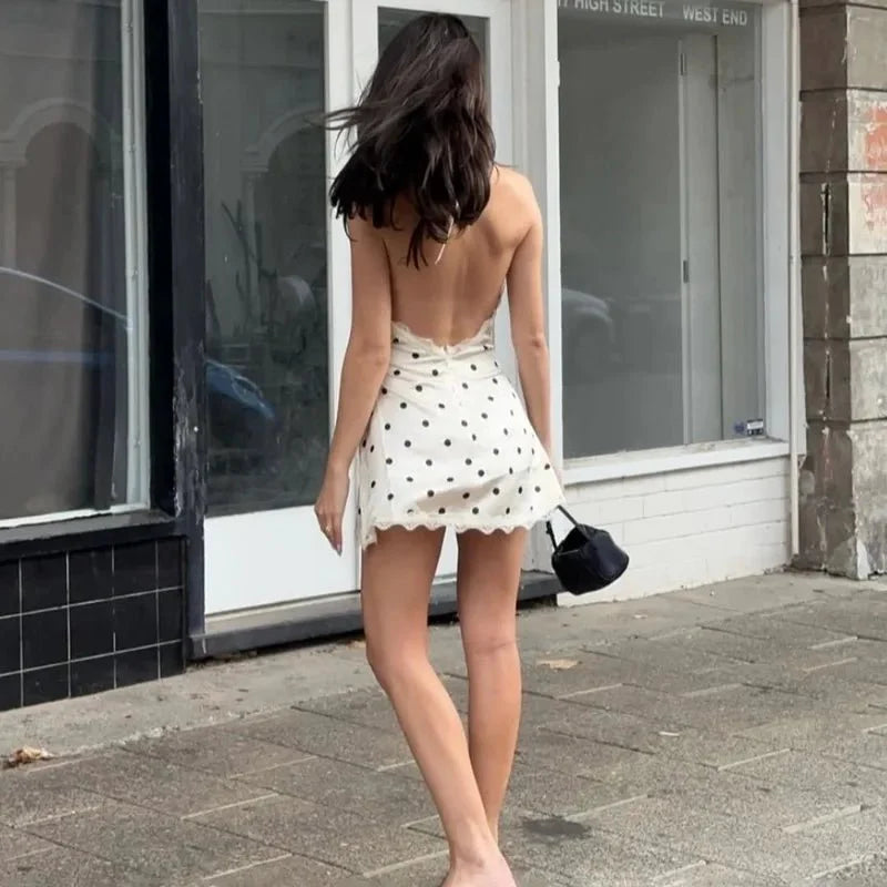 Margot Rückenfreies Spitzen-Minikleid