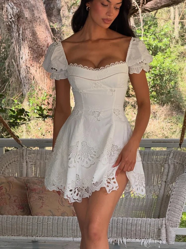 Audra Spitzen-Minikleid mit Cut-outs
