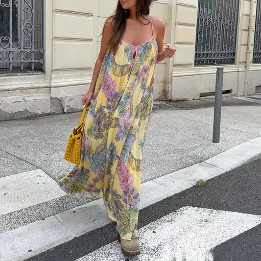 Betty florales Chiffon Cami-Kleid