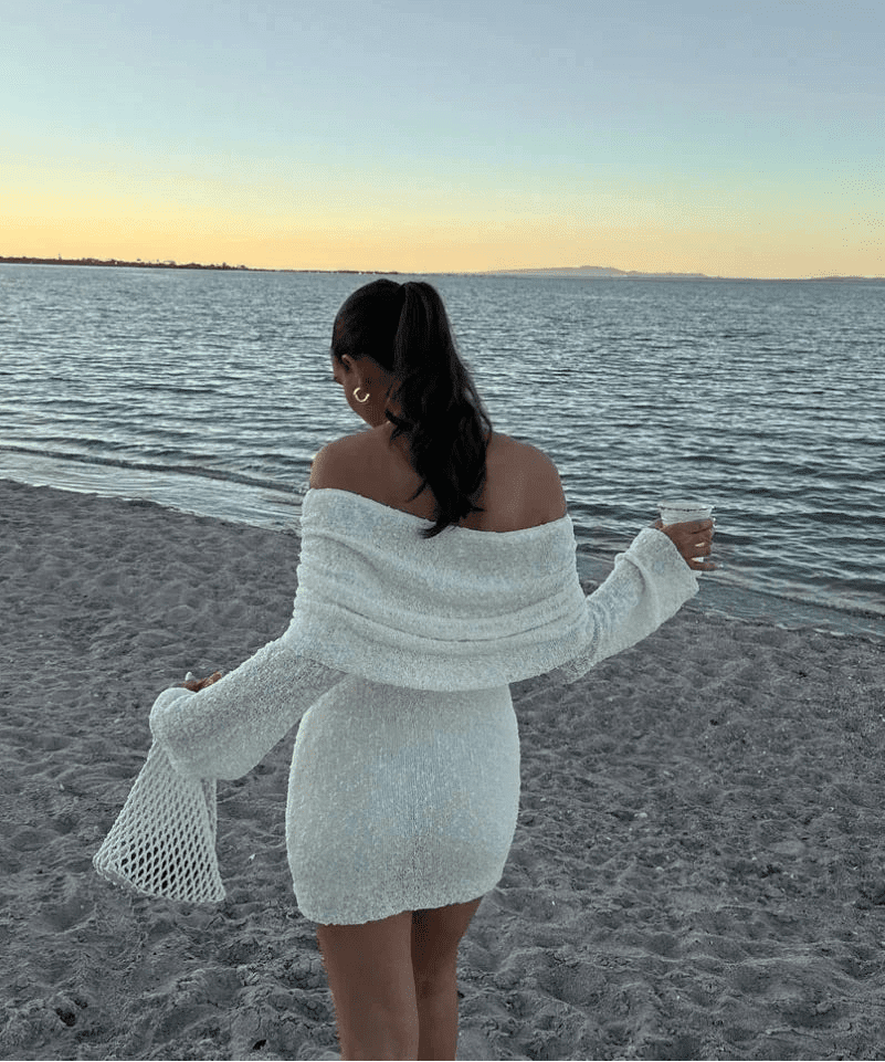Zaria Off-Shoulder Bodycon Mini Kleid