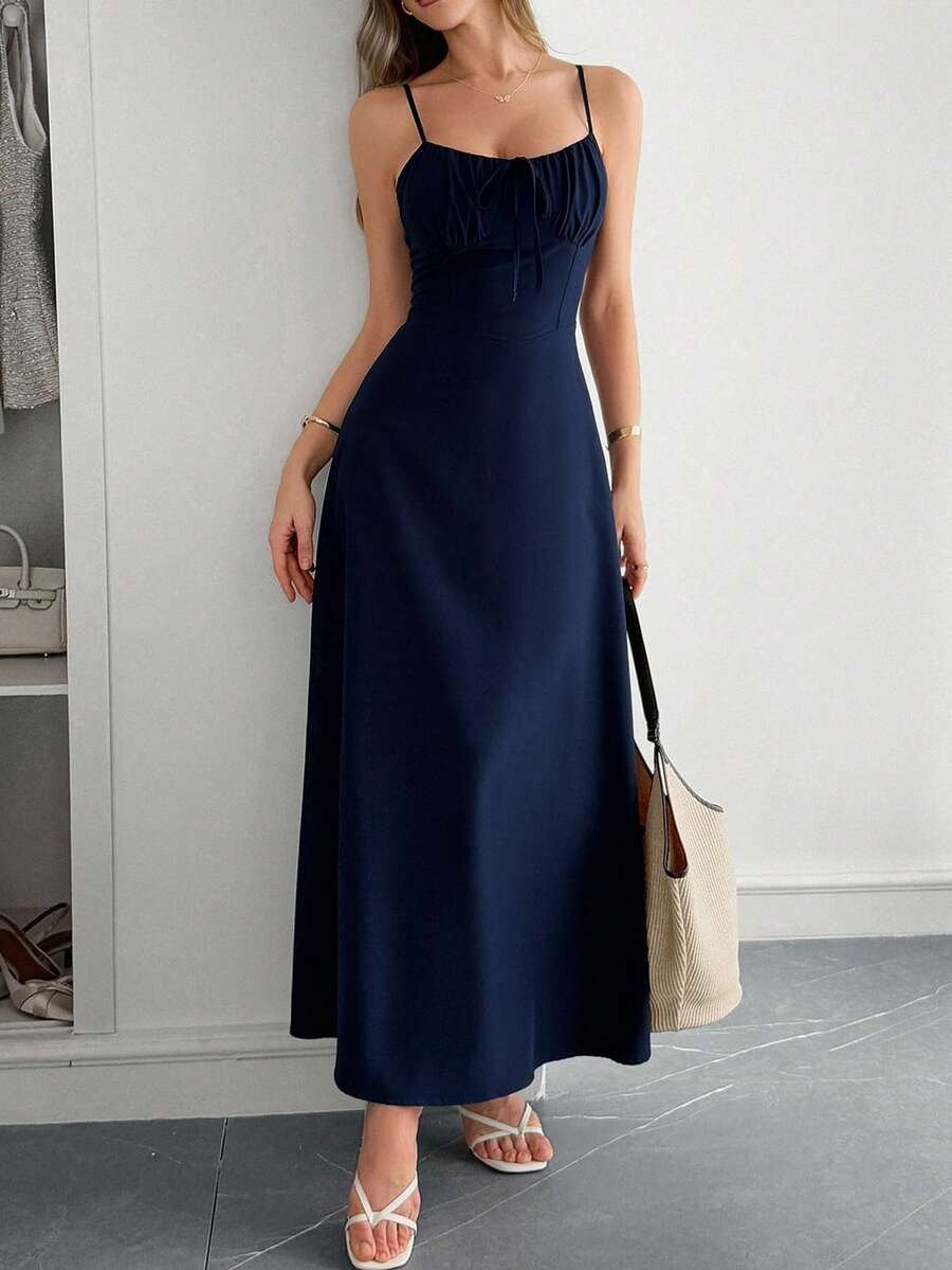 Aleana Maxikleid mit geraffter Taille