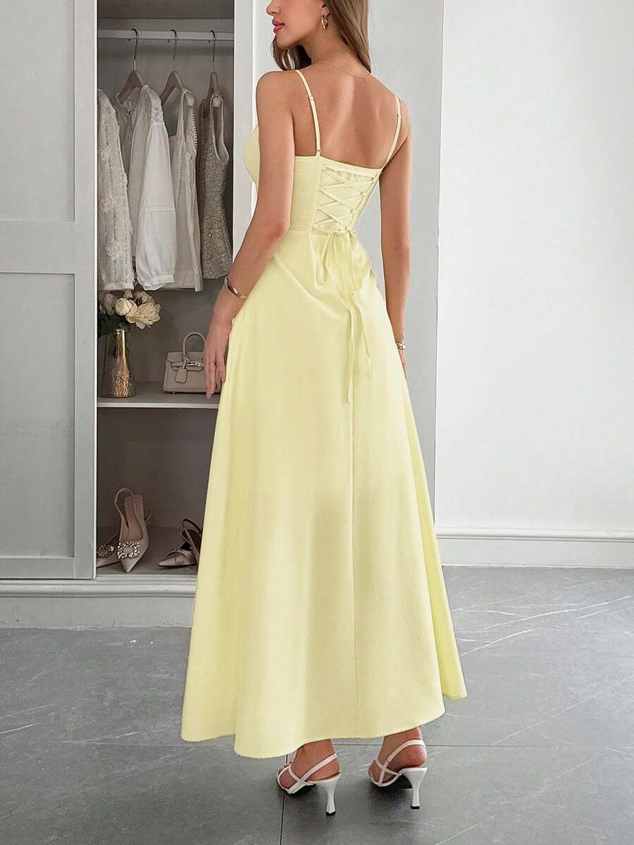 Aleana Maxikleid mit geraffter Taille