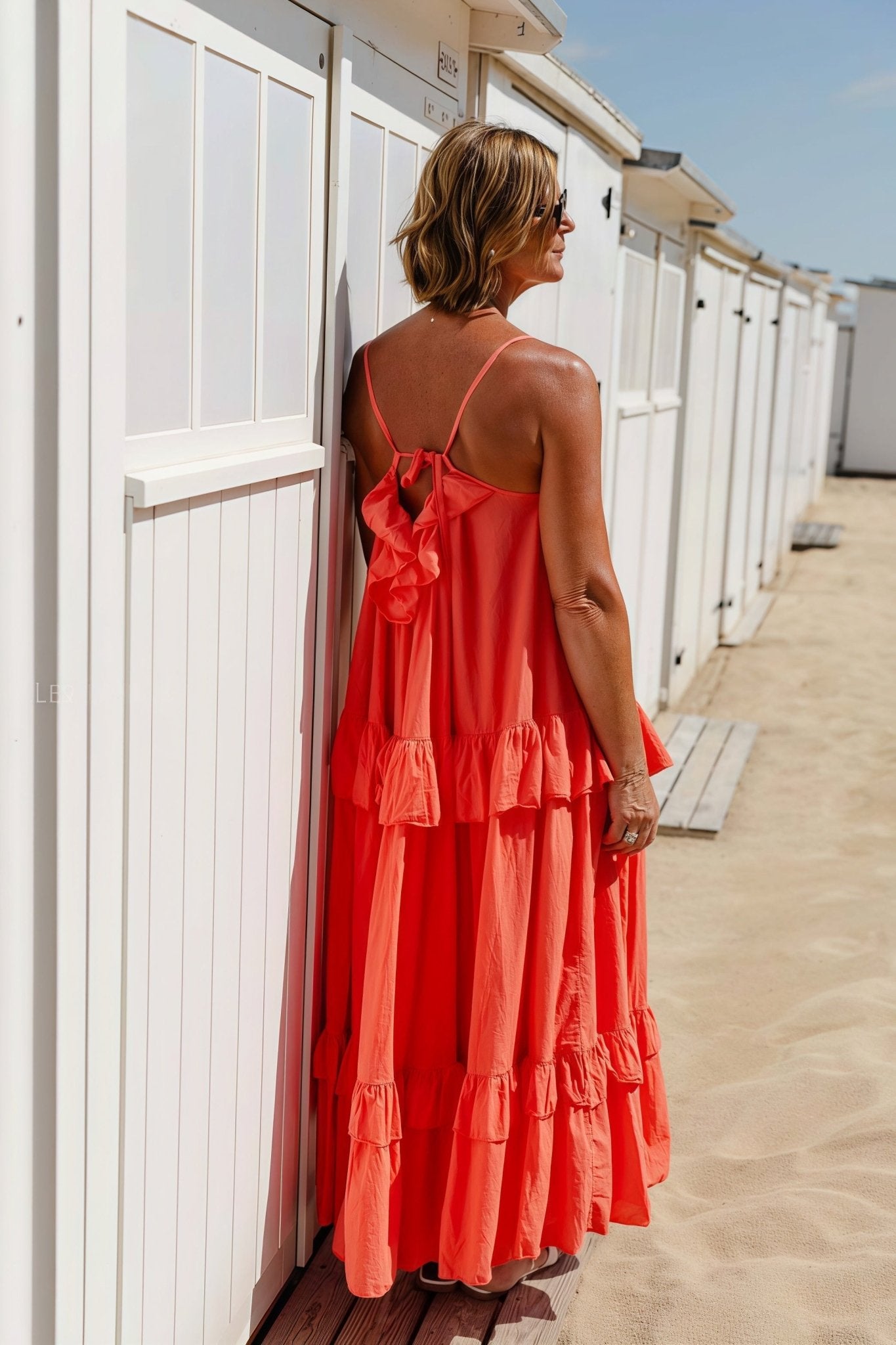 Sophia Rüschen-Saum Maxikleid