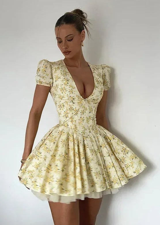 Lory V‑Ausschnitt Minikleid