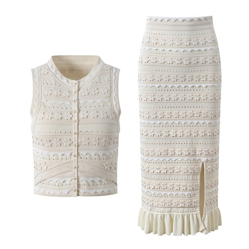 Sophia Blüten-Strickweste-Set