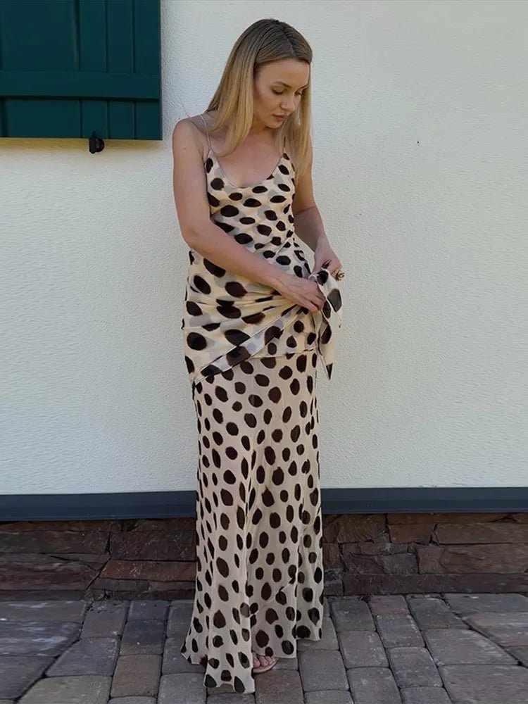 Natasha bedrucktes Slip-Kleid