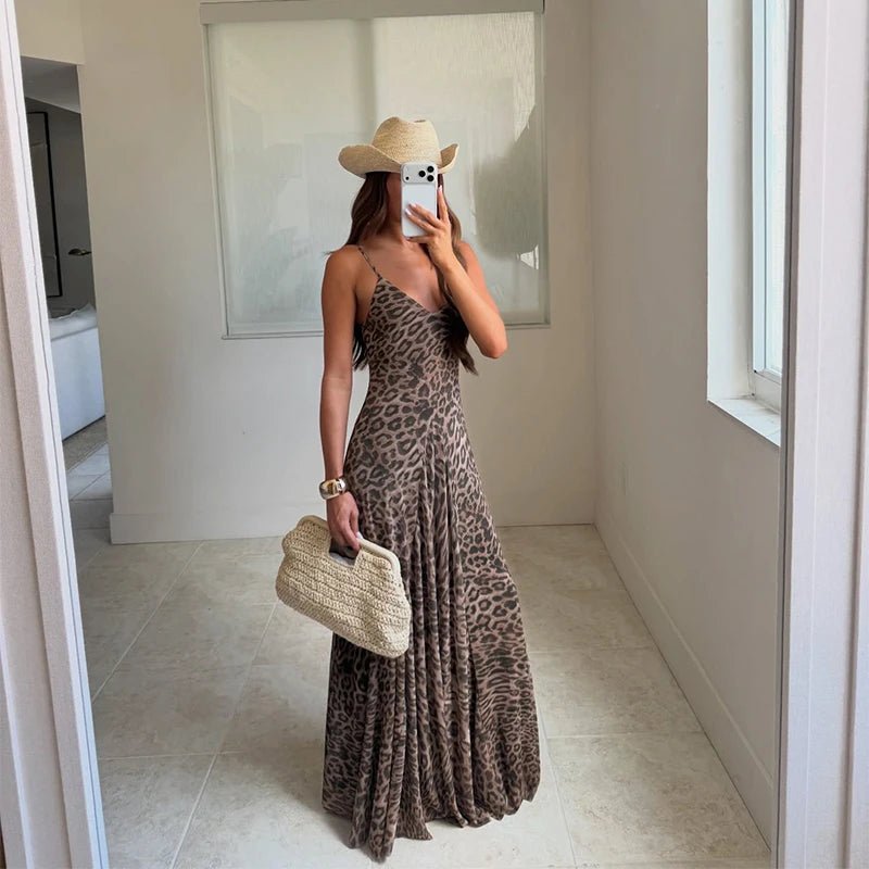 Lara Maxikleid mit Leopardenmuster