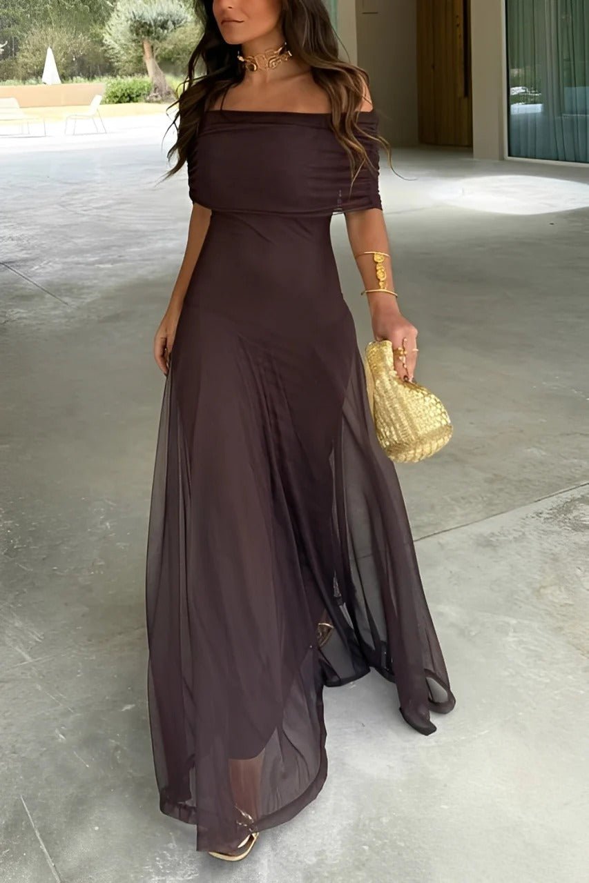 Cecile Carmen-Rüschend Maxikleid
