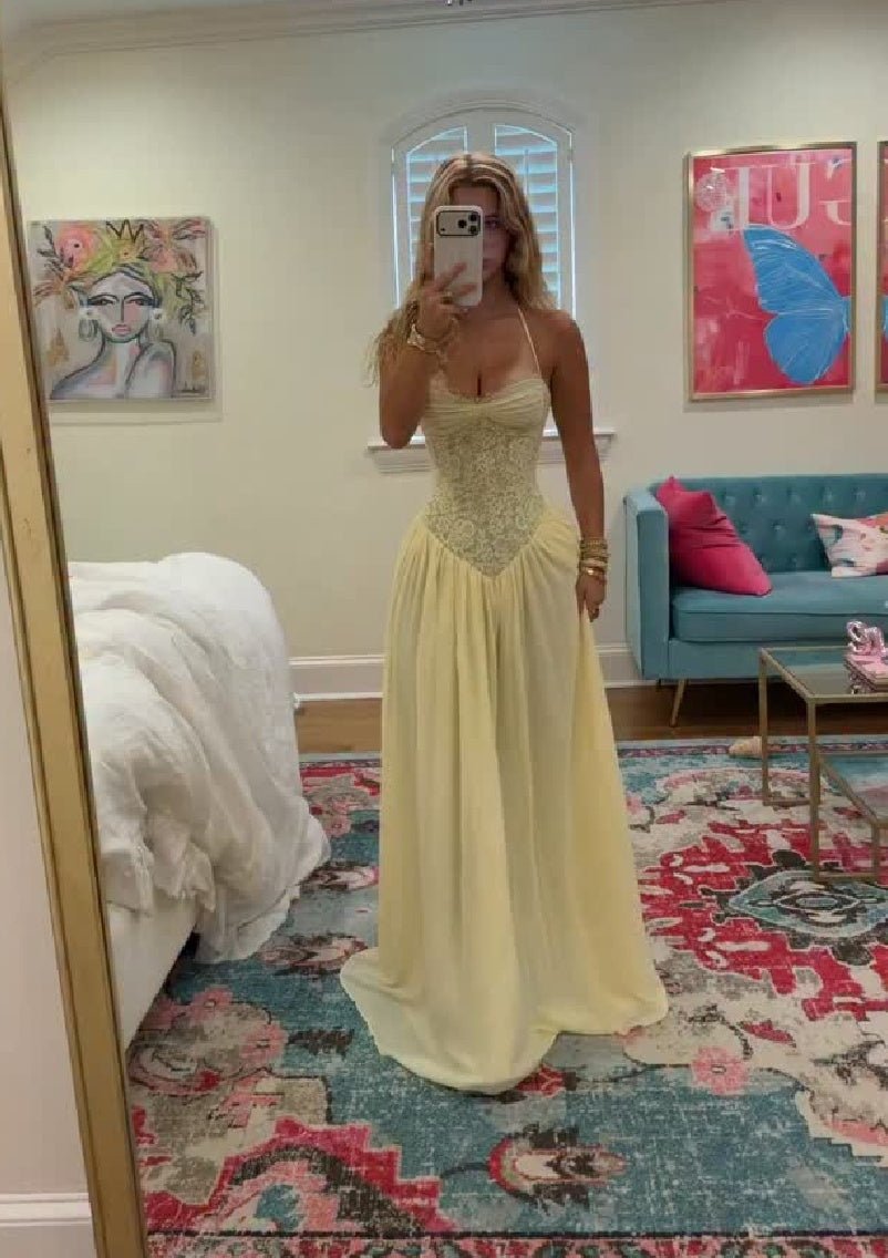 Erica Neckholder-Korsett Maxikleid