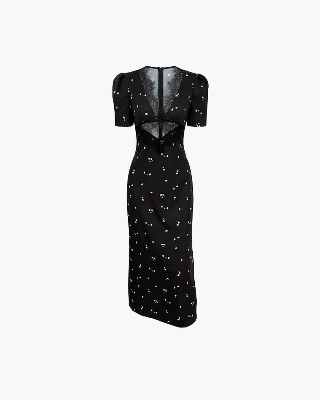 Celeste Puffärmel-Spitzenkleid