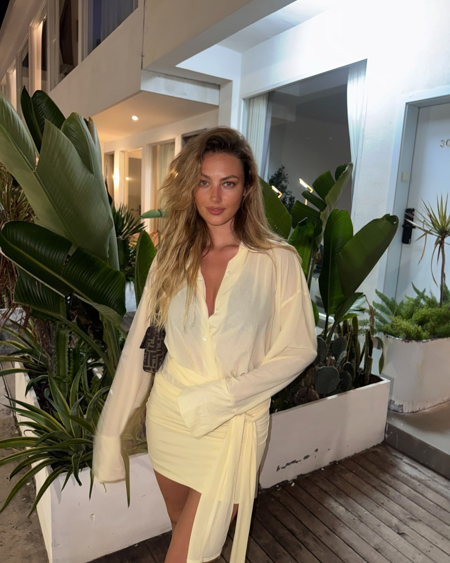 Maya Hemdkleid mit langen Ärmeln