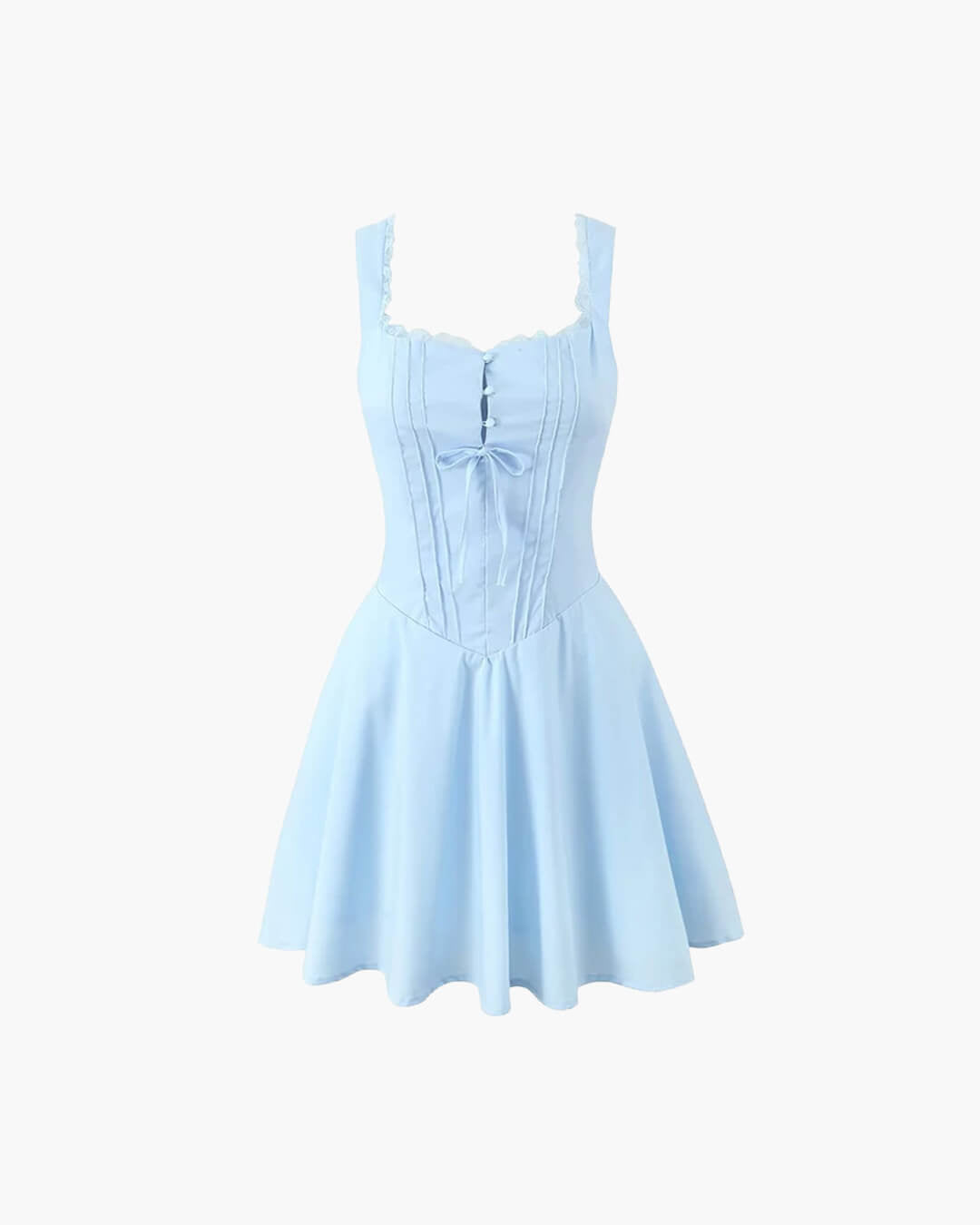 Evelyn Lace-Up Back Mini Dress