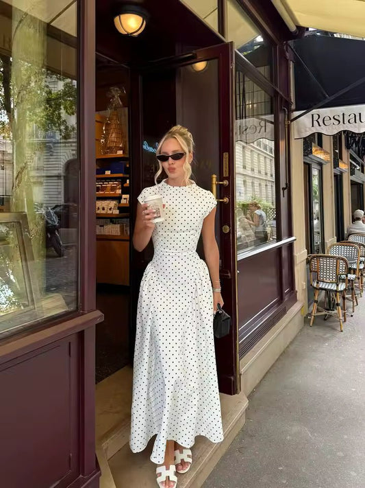 Sienna Flare Maxikleid mit kurzen Ärmeln