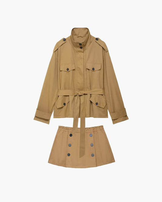 Emily Belted Jacket Skort Set