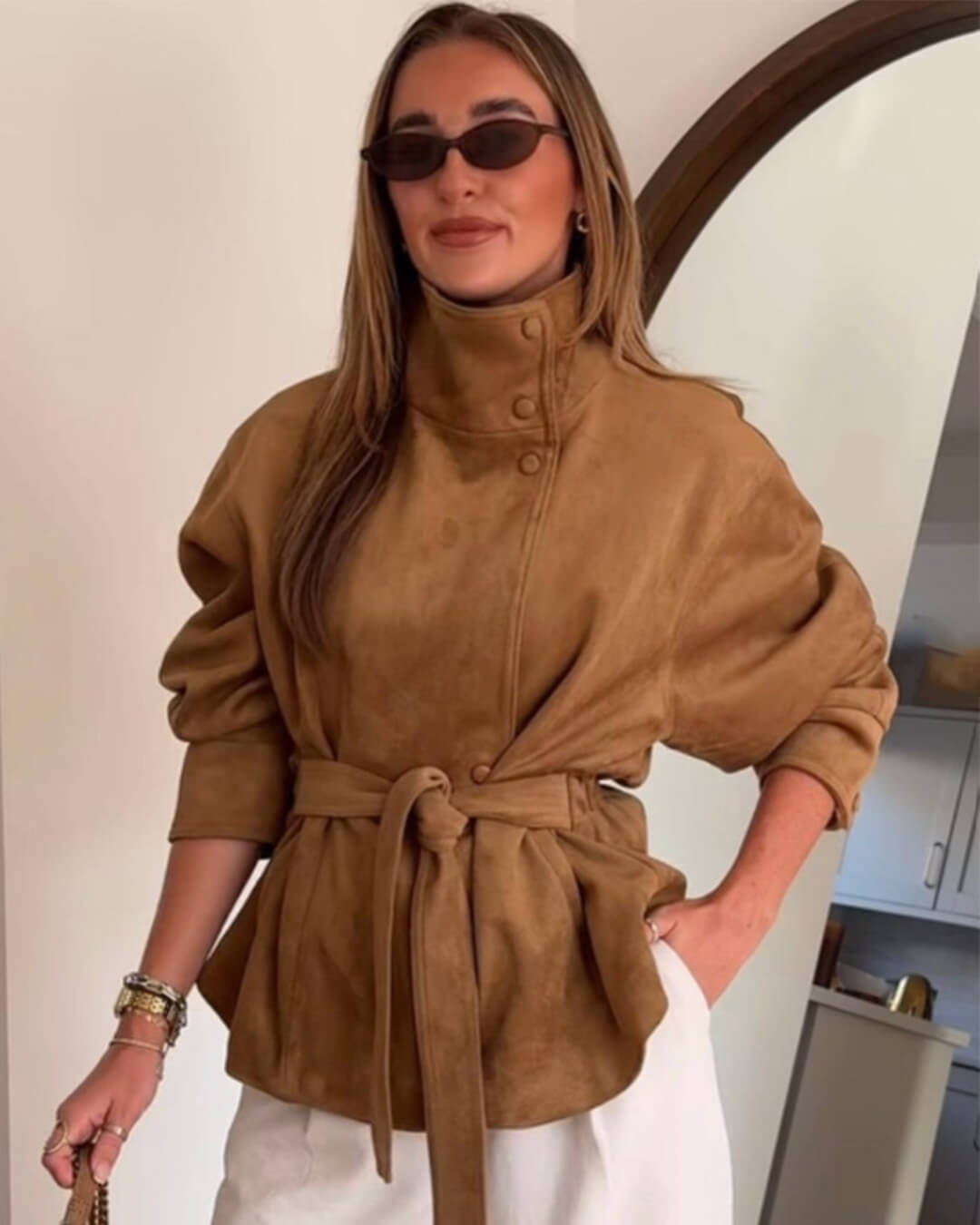 Rebecca Schnürjacke aus Wildleder