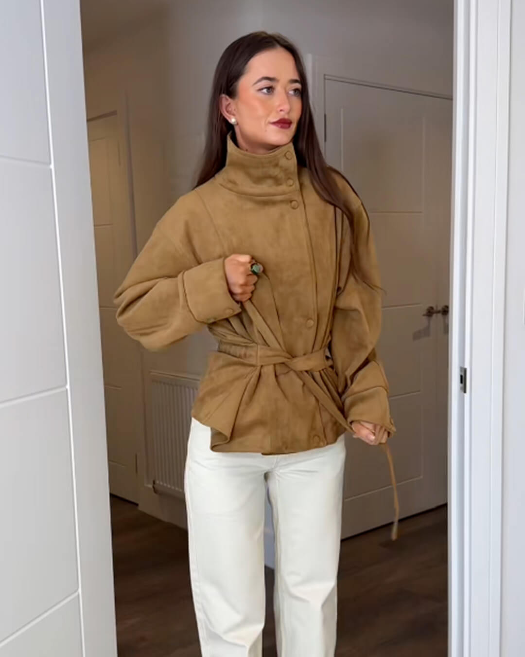 Rebecca Schnürjacke aus Wildleder