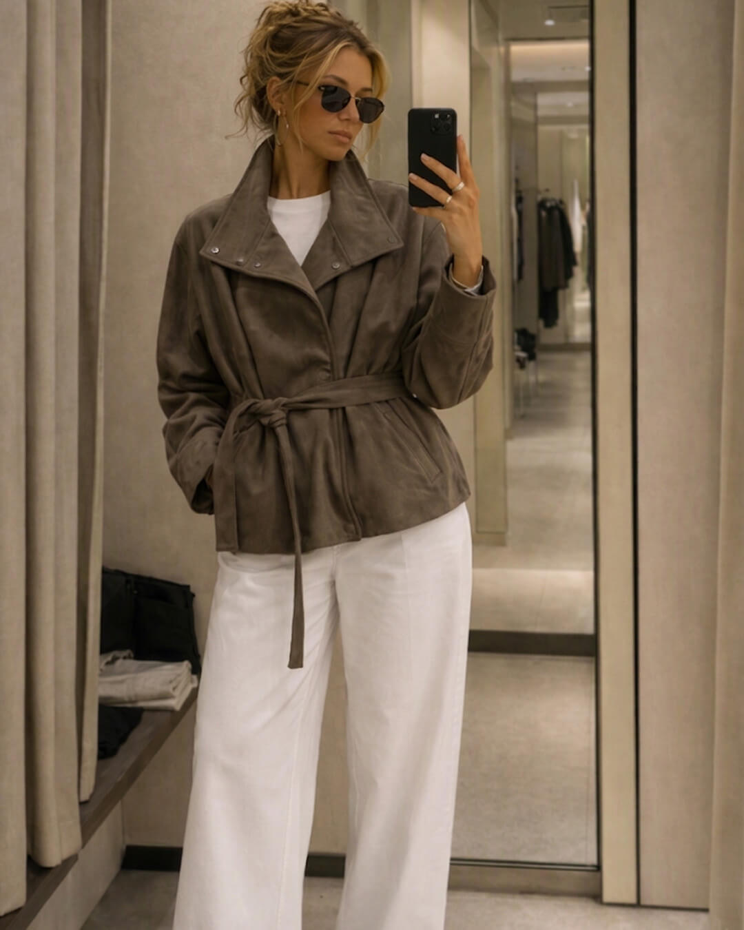 Rebecca Schnürjacke aus Wildleder