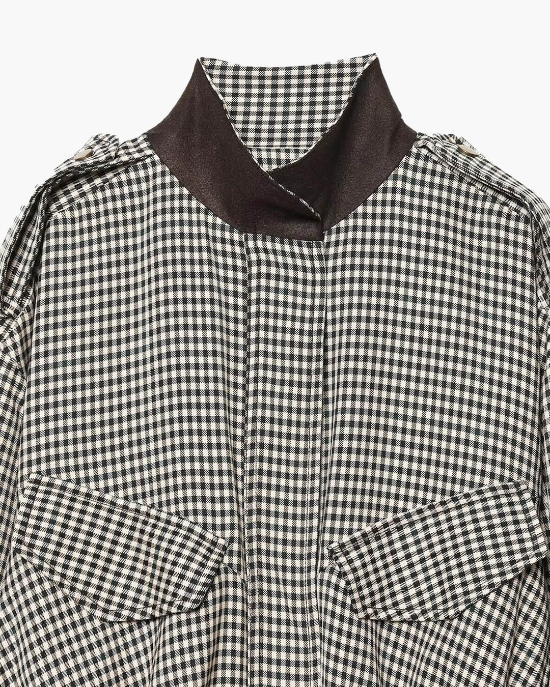 Lisa Bomberjacke mit hohem Kragen und Karomuster